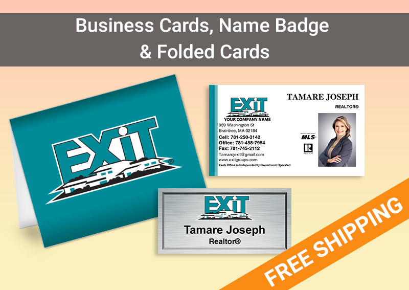 EXIT Realty Real Estate Bronze Agent Package -  personalized business cards, letterhead, envelopes and note cards | BestPrintBuy.com