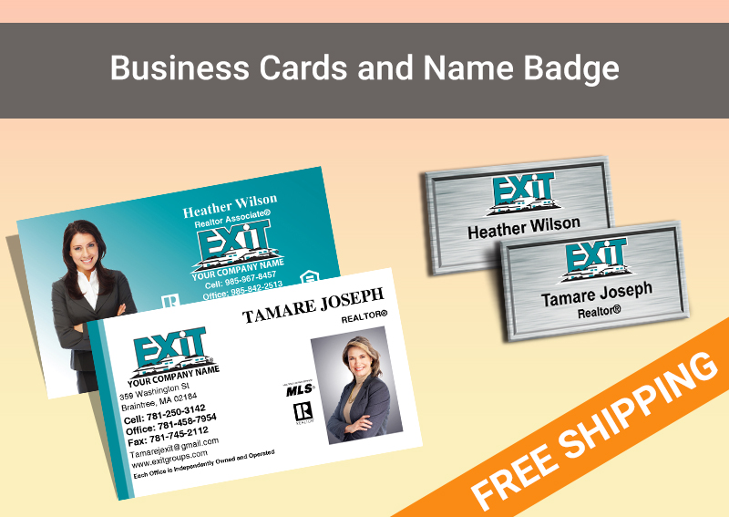 EXIT Realty Real Estate Silver Agent Package -  personalized business cards, letterhead, envelopes and note cards | BestPrintBuy.com
