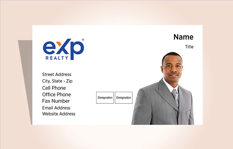 eXp Realty Real Estate Silhouette Business Card Labels - eXp Realty marketing materials | BestPrintBuy.com