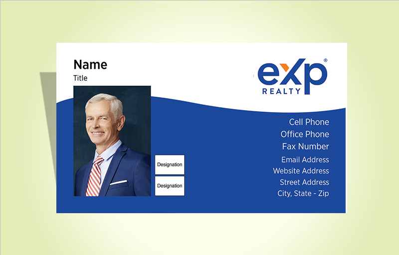 eXp Realty Real Estate Business Card Labels With Photo - eXp Realty marketing materials | BestPrintBuy.com