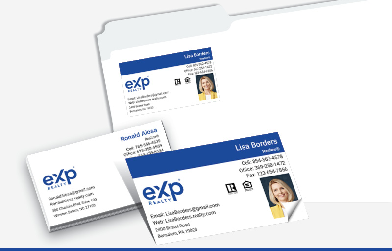 Real Estate Business Card Labels -  personalized stickers with contact info | BestPrintBuy.com
