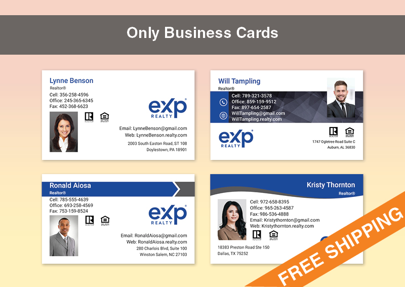 eXp Realty Real Estate Gold Agent Package - eXp Realty approved vendor personalized business cards, letterhead, envelopes and note cards | BestPrintBuy.com