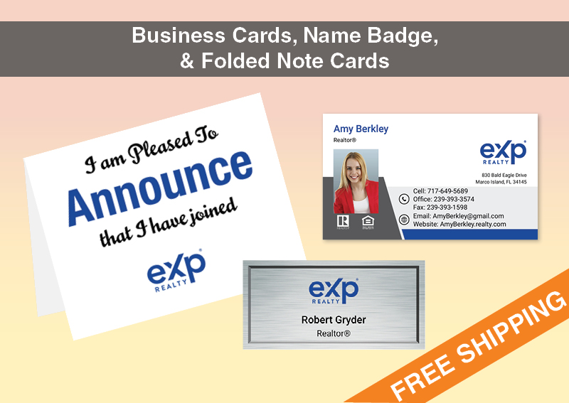 eXp Realty Real Estate BC Agent Package - eXp Realty approved vendor personalized business cards| BestPrintBuy.com