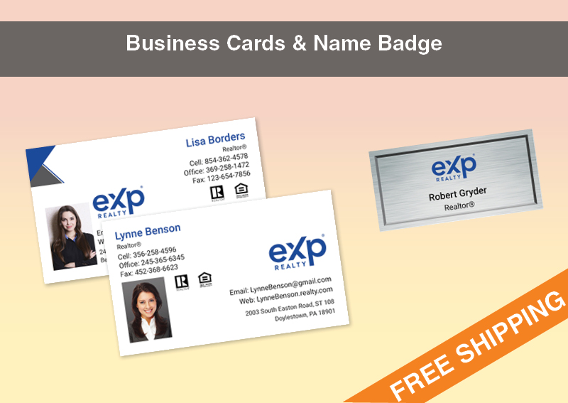 eXp Realty Real Estate Silver Agent Package - eXp Realty approved vendor personalized business cards, letterhead, envelopes and note cards | BestPrintBuy.com