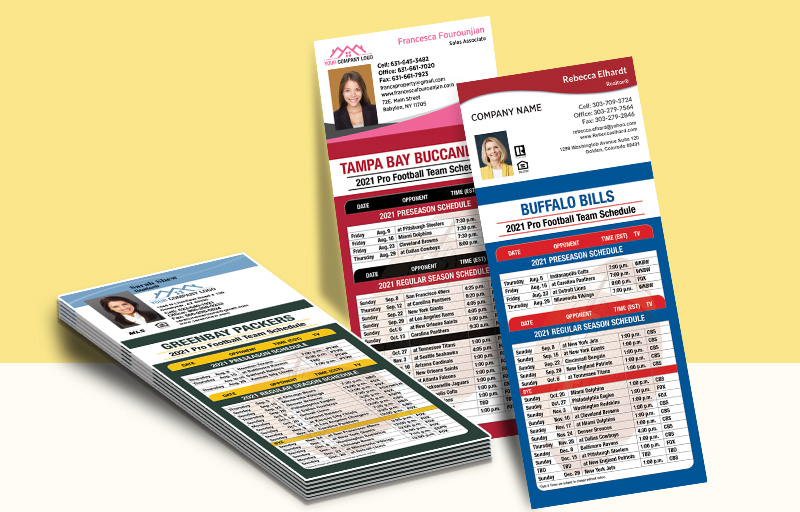 Independent Realtor Real Estate Business Card Magnet Football Schedules - IR  personalized magnetic football schedules | BestPrintBuy.com