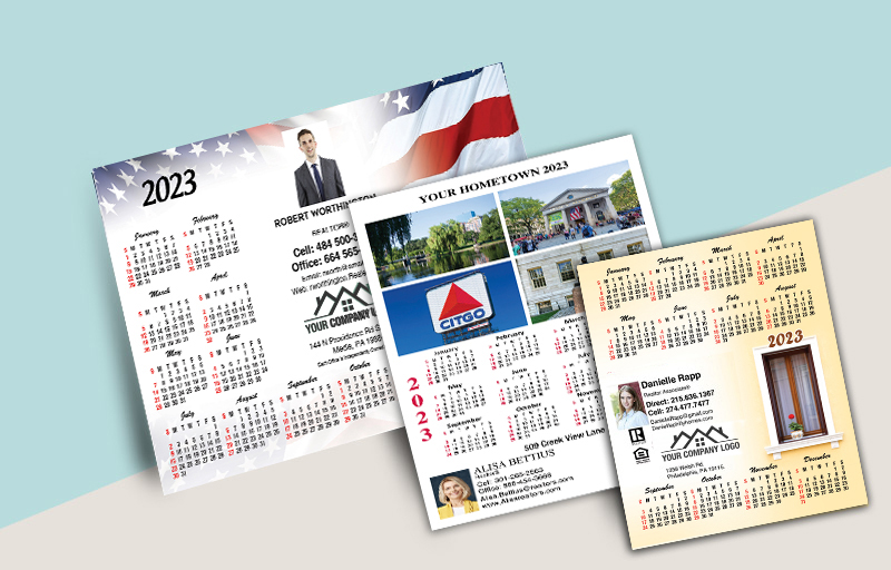 Independent Realtor Real Estate Full Calendar Magnets - Horizontal - 5.5