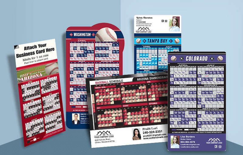Independent Realtor Real Estate Full Magnet Baseball Schedules - Independent Realtor sports schedules | BestPrintBuy.com