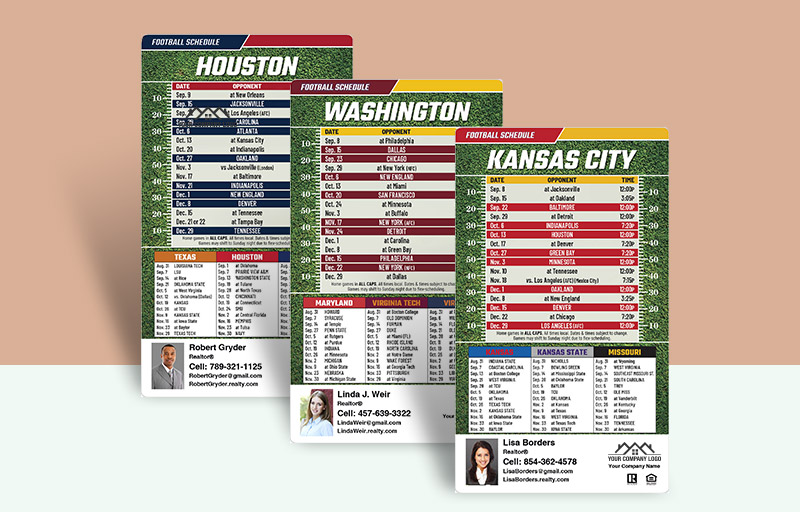 Independent Realtor Real Estate Full Magnet Custom Imprinted -  personalized magnetic football schedules | BestPrintBuy.com