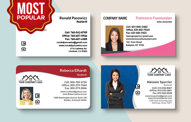 Independent Realtor Real Estate Standard Business Cards - Standard & Rounded Corner Business Cards for Realtors | BestPrintBuy.com