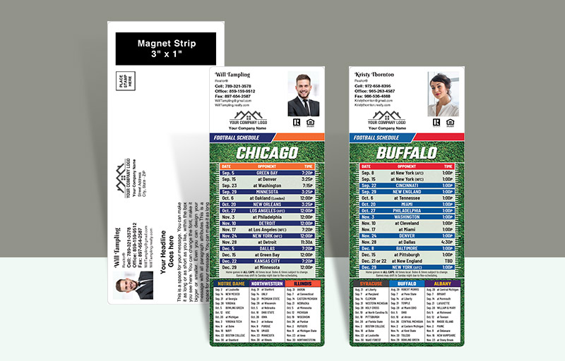 Independent Realtor Real Estate Self Mailer With Magnetic Strip -  personalized magnetic football schedules | BestPrintBuy.com