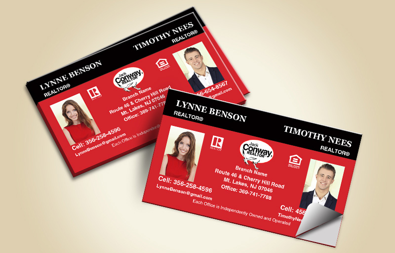 Jack Conway Realtor Real Estate Team Business Card Labels - Jack Conway Realtor marketing materials | BestPrintBuy.com