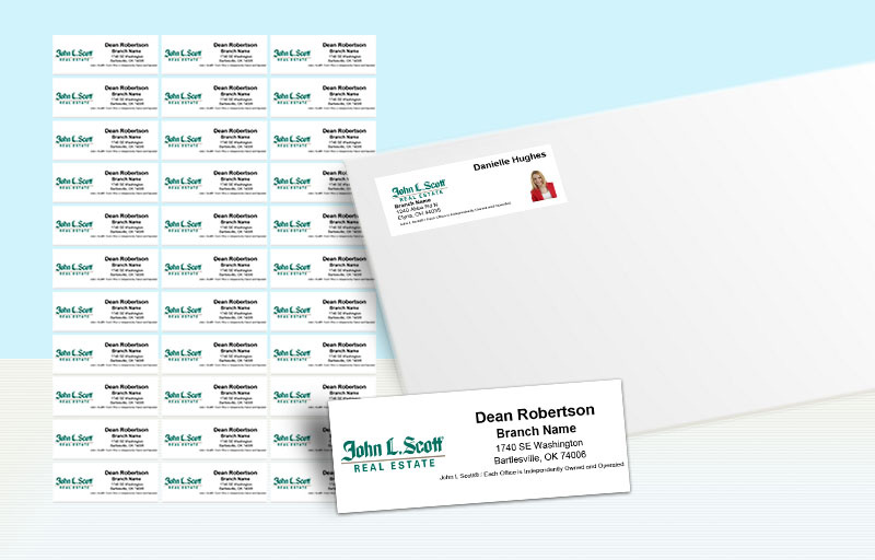 John L. Scott Real Estate Return Address Labels - John L. Scott Real Estate personalized mailing labels for envelopes | BestPrintBuy.com