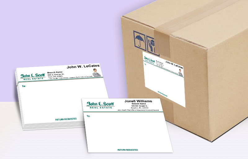 John L. Scott Real Estate Shipping Labels - John L. Scott Real Estate personalized mailing labels | BestPrintBuy.com