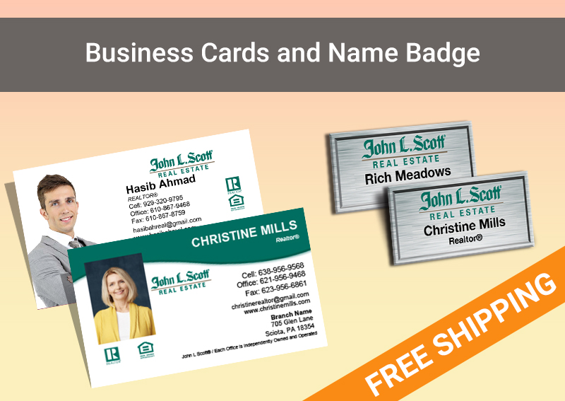 John L. Scott Real Estate Silver Agent Package - John L. Scott approved vendor personalized business cards, letterhead, envelopes and note cards | BestPrintBuy.com