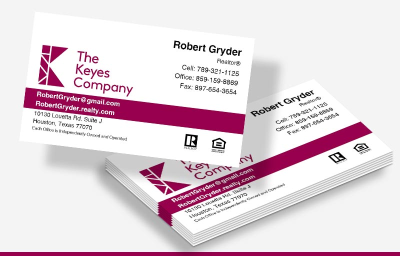 The Keyes Company Real Estate Business Card Magnets Without Photo - The Keyes Company  personalized marketing materials | BestPrintBuy.com