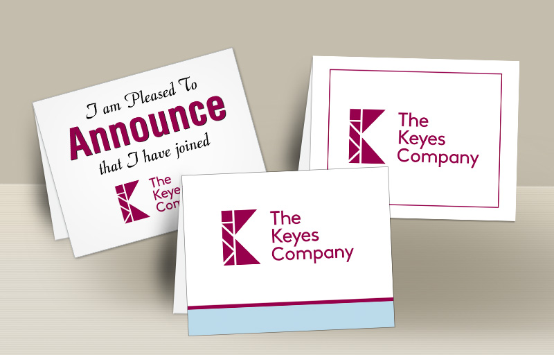 The Keyes Company Real Estate Blank Folded Note Cards -  stationery | BestPrintBuy.com