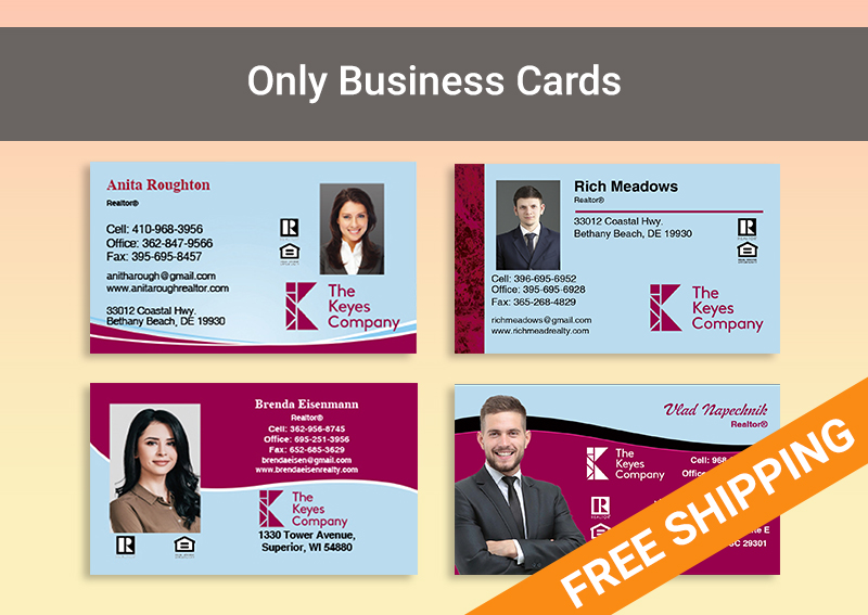 The Keyes Company Real Estate Gold Agent Package - The Keyes Company approved vendor personalized business cards, letterhead, envelopes and note cards | BestPrintBuy.com