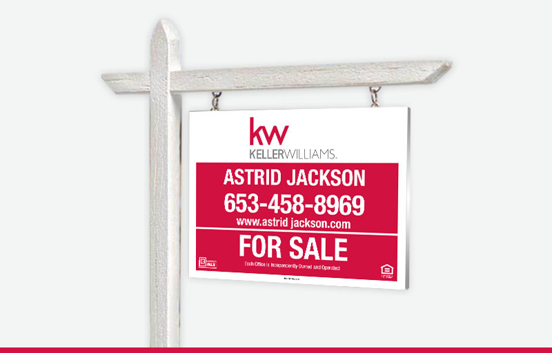 Colonial Post with a Keller Williams for sale sign