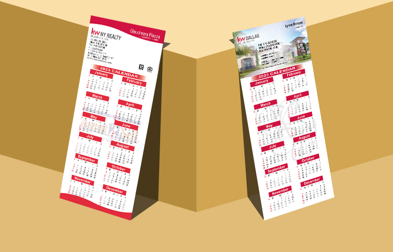 Keller Williams Real Estate Business Card Calendar Magnets Without Photo - KW approved vendor personalized marketing materials | BestPrintBuy.com