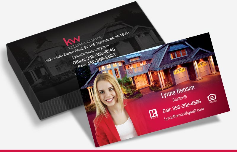 Keller Williams Real Estate Matching Two-Sided Business Cards - KW Approved Vendor marketing materials | BestPrintBuy.com