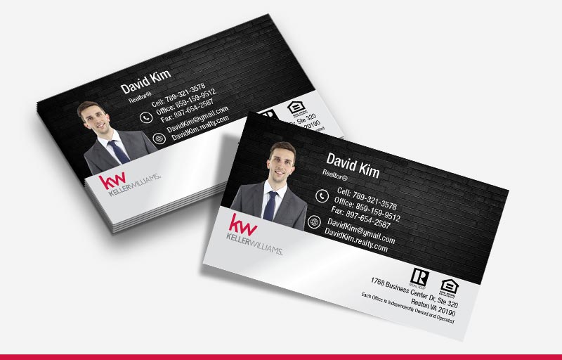 Keller Williams Real Estate Silhouette Business Cards - KW Approved Vendor marketing materials | BestPrintBuy.com