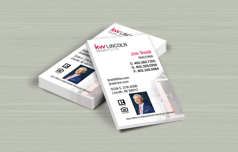 Keller Williams Real Estate Vertical Business Card Magnets - KW approved vendor personalized marketing materials | BestPrintBuy.com
