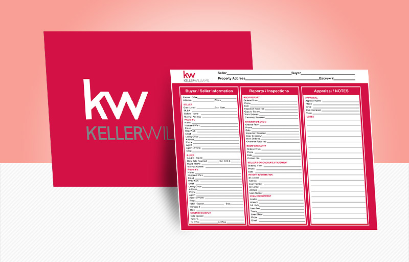 Keller Williams Real Estate Broker Transaction Folders - KW approved vendor document folders | BestPrintBuy.com
