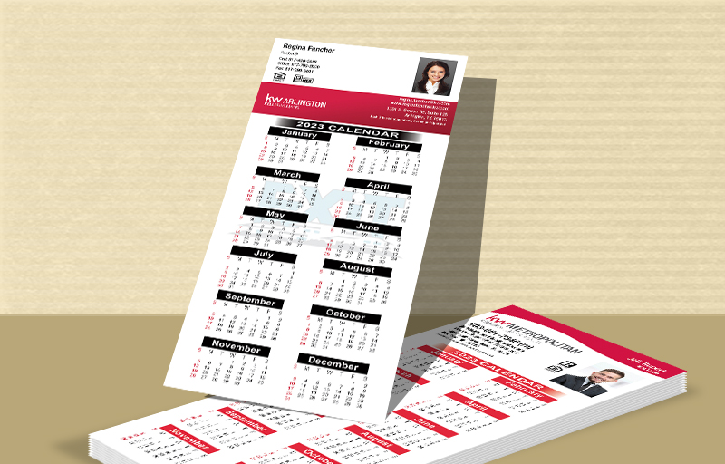 Keller Williams Real Estate Business Card Calendar Magnets - KW approved vendor 2019 calendars with photo and contact info, 3.5” x 8.5” | BestPrintBuy.com