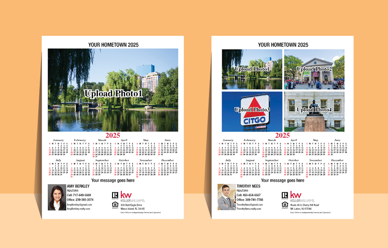 Keller Williams Real Estate Full Calendar Magnets With Photo Option - KW approved vendor 2019 calendars | BestPrintBuy.com