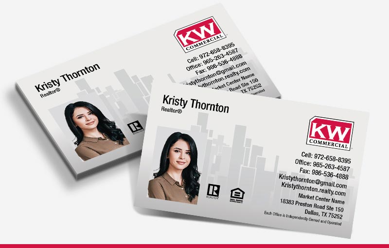 Keller Williams Real Estate Commercial Business Cards - KW Approved Vendor marketing materials | BestPrintBuy.com