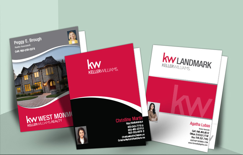 Keller Williams Real Estate Custom Presentation Folders - KW approved vendor custom folders | BestPrintBuy.com