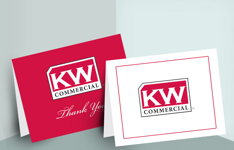 Keller Williams Real Estate Folded Note Cards - KW approved vendor KW Commercial note card stationery | BestPrintBuy.com
