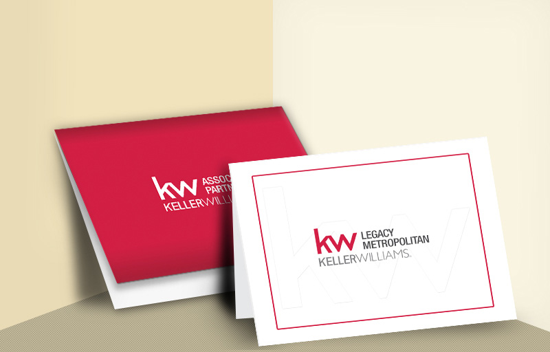 Keller Williams Real Estate Folded Note Cards - KW approved vendor general note card stationery | BestPrintBuy.com