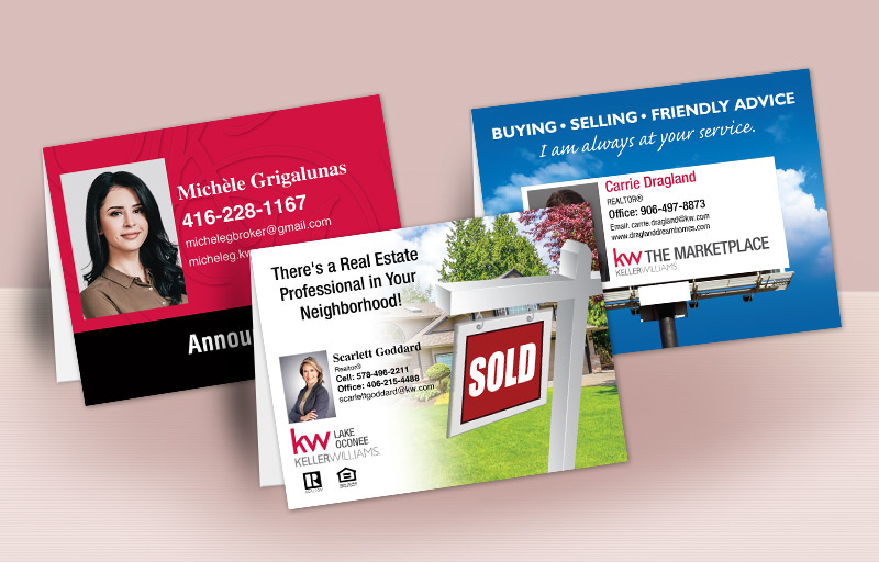 Keller Williams Real Estate Personalized Folded Note Cards - KW approved vendor custom stationery | BestPrintBuy.com