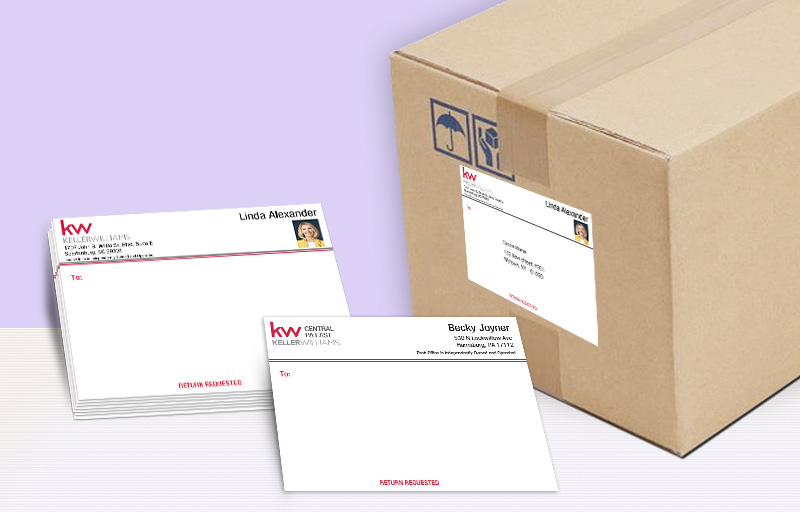 Keller Williams Real Estate Shipping Labels - KW approved vendor personalized mailing labels | BestPrintBuy.com