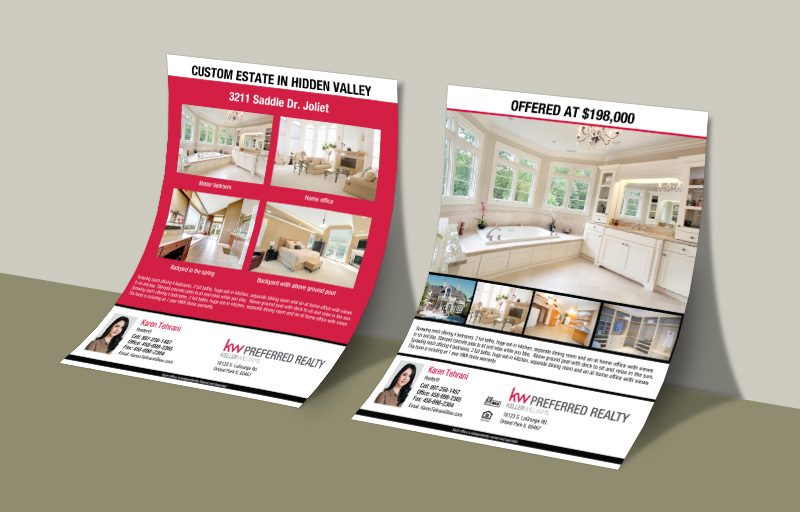 Keller Williams Real Estate Flyers and Brochures - KW approved vendor two-sided flyer templates for open houses and marketing | BestPrintBuy.com