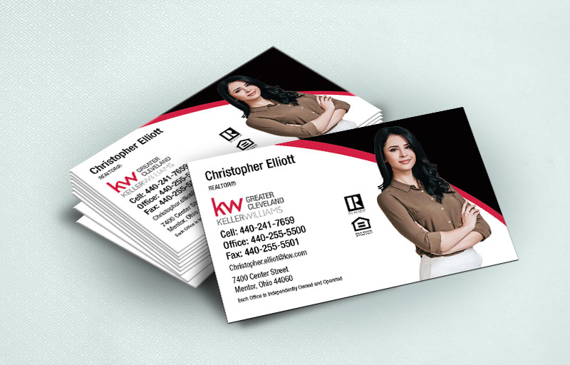 Keller Williams Real Estate Ultra Thick Business Cards With Silhouette Photo - KW Approved Vendor - Luxury, Thick Stock Business Cards with a Matte Finish for Realtors | BestPrintBuy.com