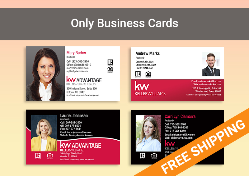 Keller Williams Real Estate Gold Agent Package - KW approved vendor personalized business cards, letterhead, envelopes and note cards | BestPrintBuy.com