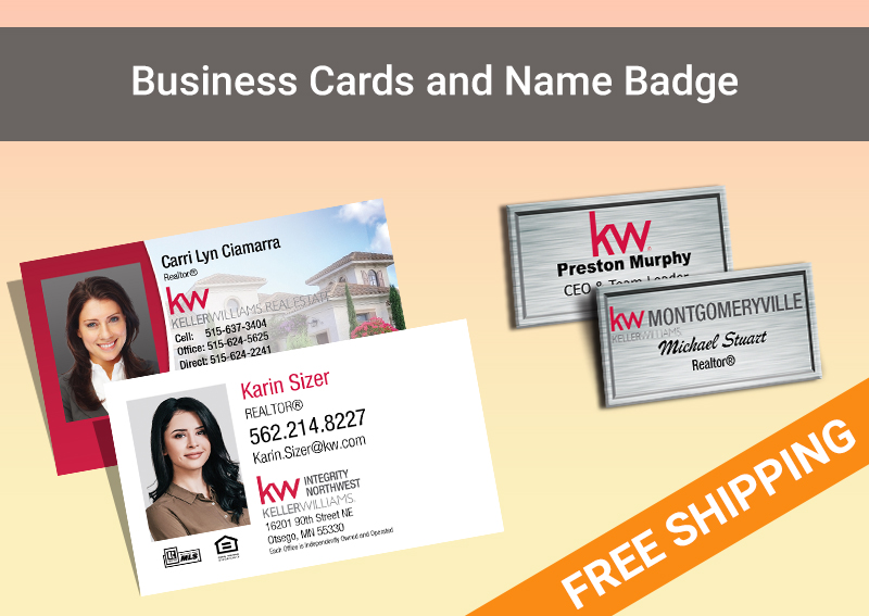 Keller Williams Real Estate Silver Agent Package - KW approved vendor personalized business cards, letterhead, envelopes and note cards | BestPrintBuy.com