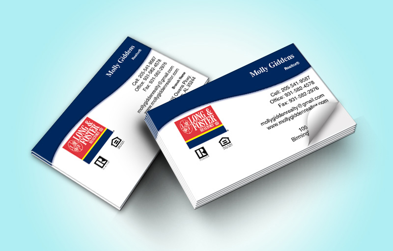 Long and Foster Real Estate Business Card Labels Without Photo - Long and Foster marketing materials | BestPrintBuy.com
