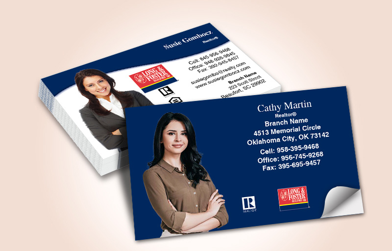 Long and Foster Real Estate Silhouette Business Card Labels - Long and Foster marketing materials | BestPrintBuy.com