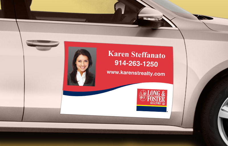 Long and Foster Real Estate 12 x 18 with Photo Car Magnets - Long and Foster  approved vendor custom car magnets for realtors | BestPrintBuy.com