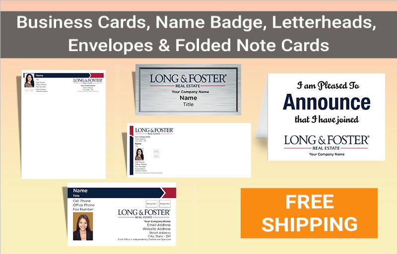 Long and Foster Real Estate BC Agent Package - Long and Foster approved vendor personalized business cards| BestPrintBuy.com