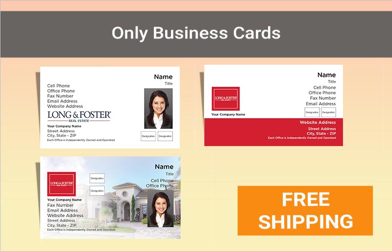 Long and Foster Real Estate Gold Agent Package - Long and Foster approved vendor personalized business cards, letterhead, envelopes and note cards | BestPrintBuy.com