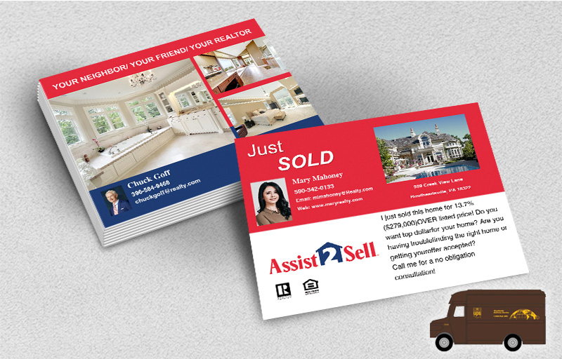 Assit2Sell Real Estate Postcards (Delivered to you) - A2S postcard templates | BestPrintBuy.com