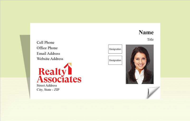 Realty Associates Real Estate Business Card Labels - Realty Associates  personalized stickers with contact info | BestPrintBuy.com