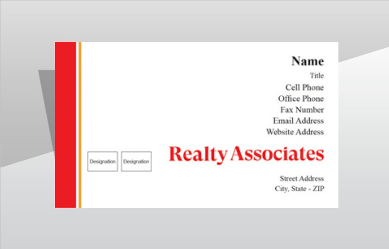 Realty Associates Real Estate Ultra Thick Business Cards - Thick Stock & Matte Finish Business Cards for Realtors | BestPrintBuy.com