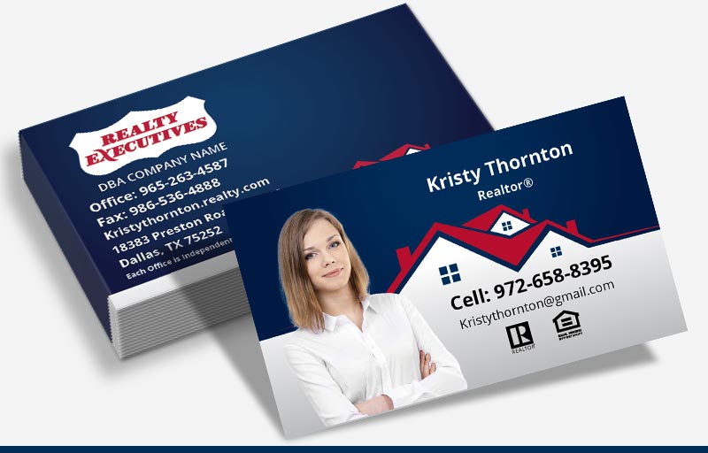 Realty Executives Real Estate Matching Two-Sided Business Cards - Realty Executives  marketing materials | BestPrintBuy.com