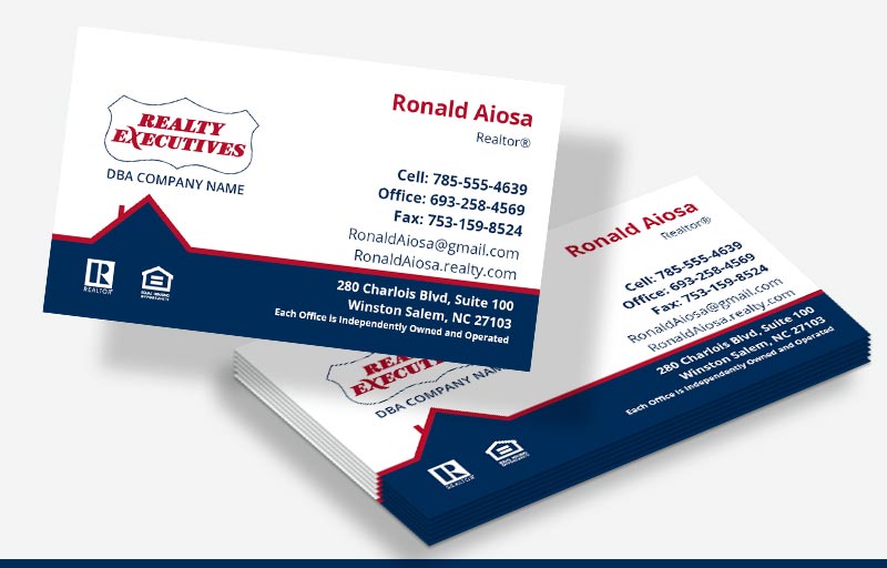Realty Executives Real Estate Business Cards Without Photo - Realty Executives  marketing materials | BestPrintBuy.com