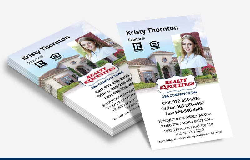 Realty Executives Real Estate Vertical Business Cards - Realty Executives  marketing materials | BestPrintBuy.com